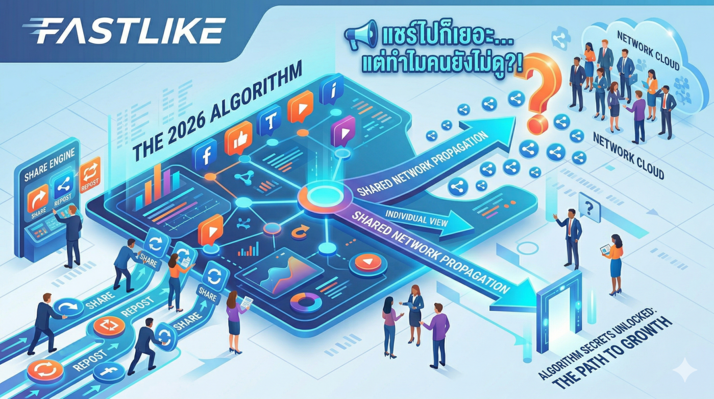 📢 แชร์ไปก็เยอะ... แต่ทำไมคนยังไม่ดู?! เจาะลึกความลับ Algorithm 2026 ที่คนทำธุรกิจต้องรู้!