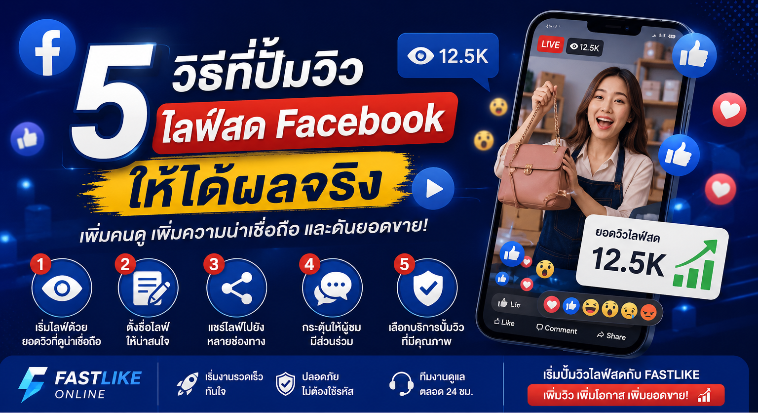 📊 5 วิธีปั้มวิวไลฟ์สด Facebook ให้ได้ผลจริง เพิ่มคนดู เพิ่มความน่าเชื่อถือ และดันยอดขาย