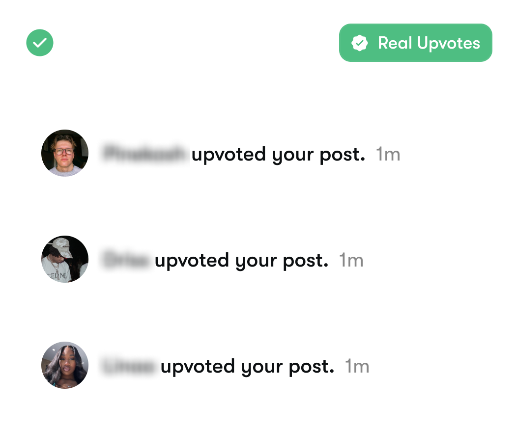 Live Preview of Upvotes Mobile
