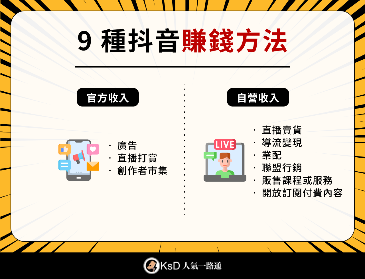 9 種抖音賺錢方法