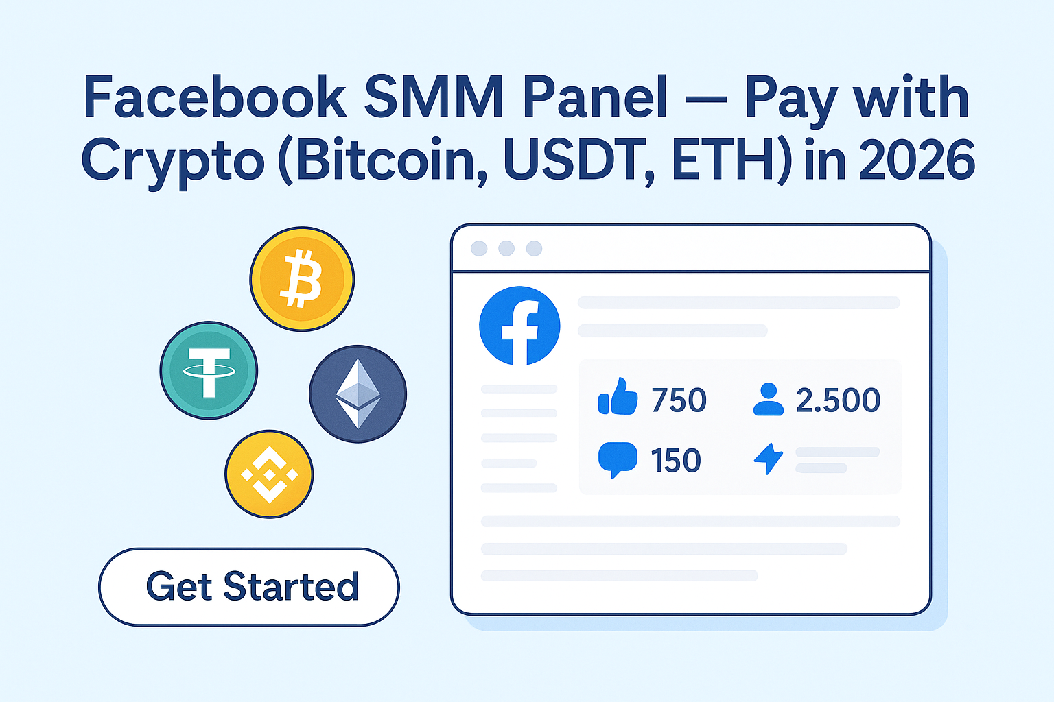 Facebook SMM Panel Crypto: Buy Likes & Followers with Bitcoin, USDT | Smmwiz
