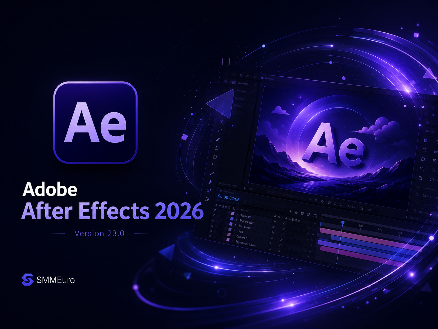 Adobe After Effects 2026 for motion graphics, video effects, reels, intros, and creative content