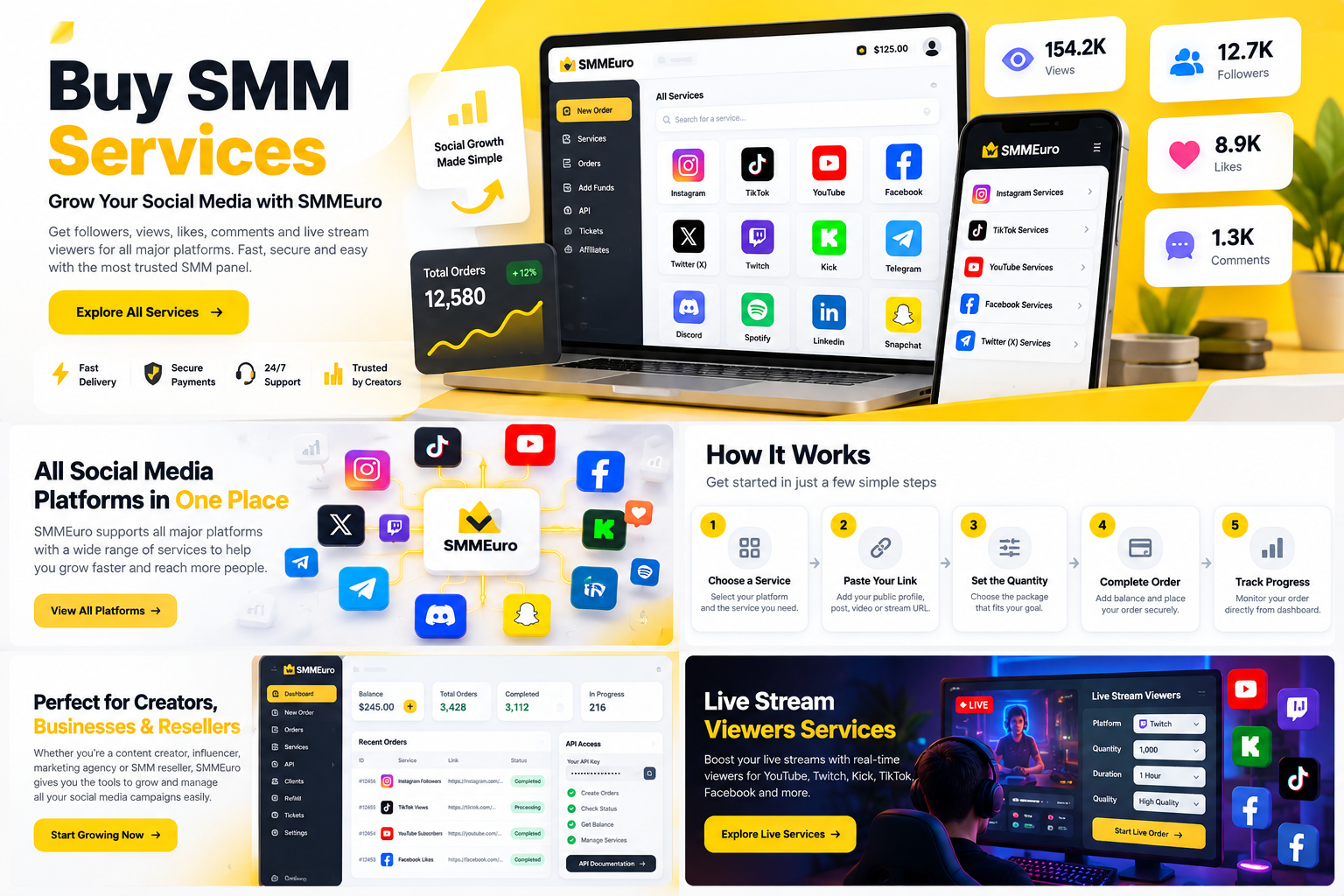 Buy SMM Services for Every Major Social Platform — SMMEuro Buy SMM Services for Every Major Social Platform — SMMEuro