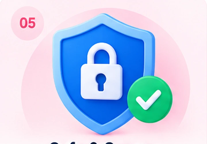 Shield and lock illustrating account security and privacy for SMM services