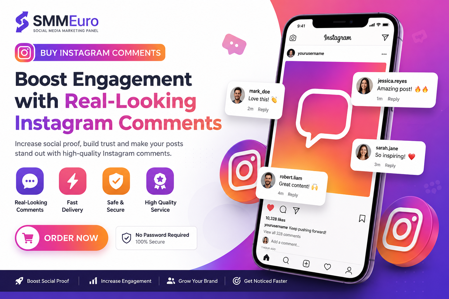 Buy Instagram comments service to increase post engagement, social proof, and content credibility