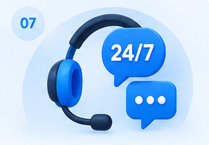 Customer support headset representing assistance for SMM orders and services