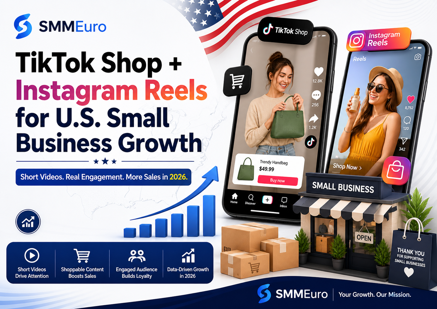 U.S. small businesses using TikTok Shop and Instagram Reels to drive sales and social media growth in 2026