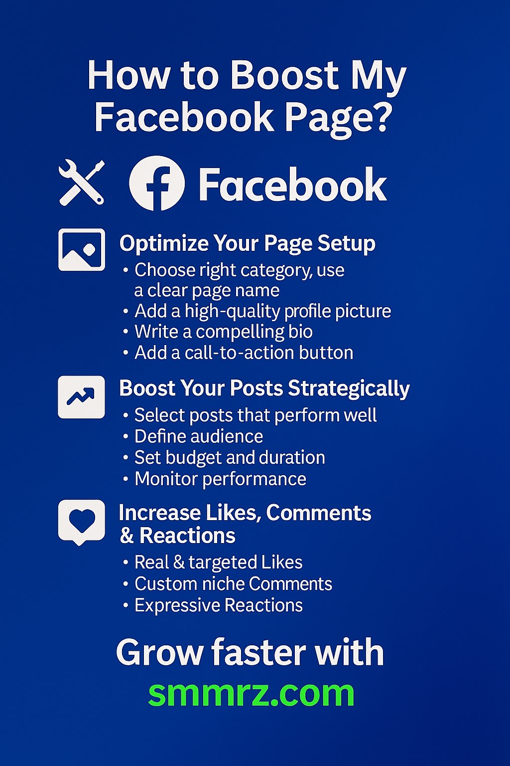 🔥 Facebook Growth Guide: How to Boost My Facebook Page? smmrz.com