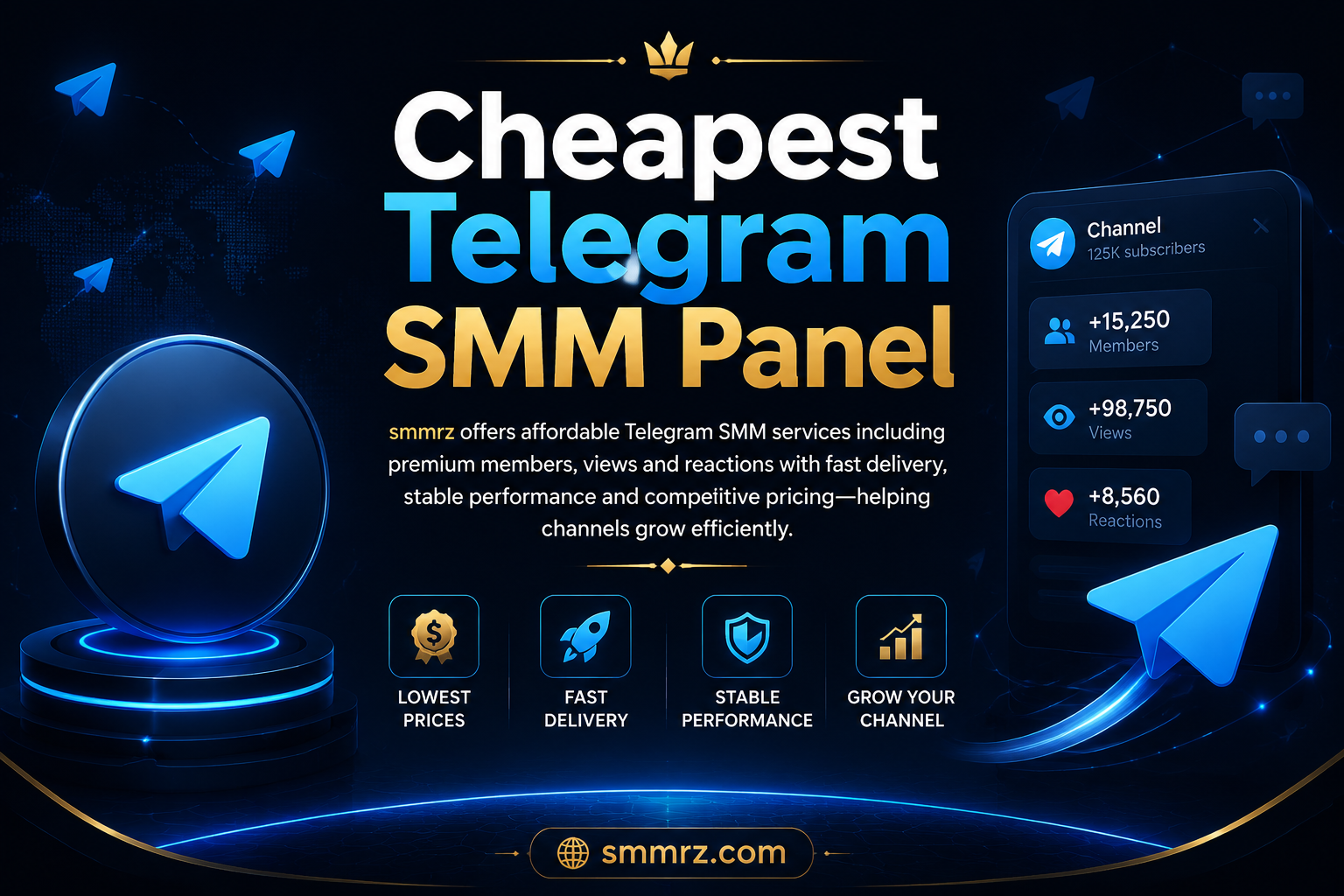 Cheapest telegram smm panel