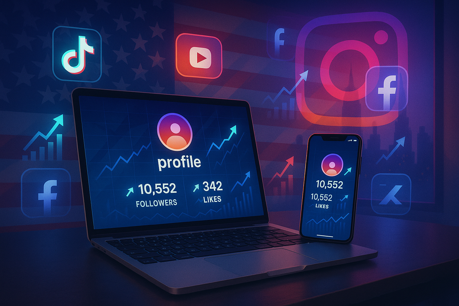 πΊπΈ Best SMM Panel in USA - For Real, Fast & Safe Social Media Growth