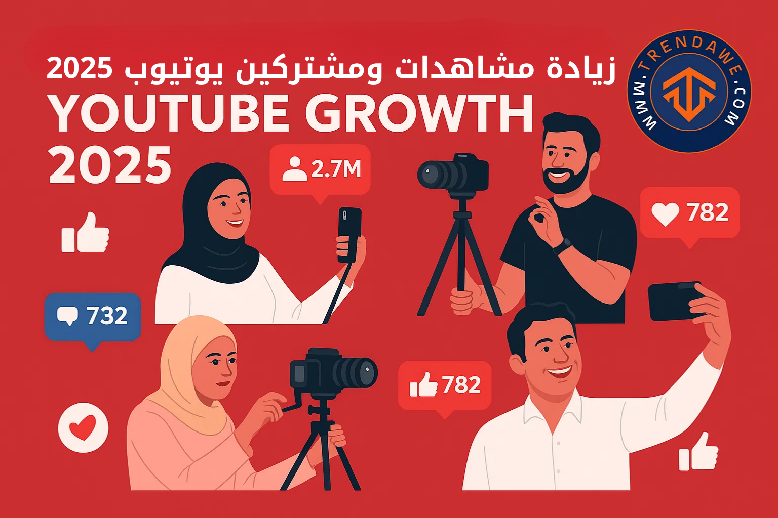 الدليل الشامل لزيادة مشاهدات ومشتركين يوتيوب في 2025 زيادة مشاهدات ومشتركين يوتيوب 2025