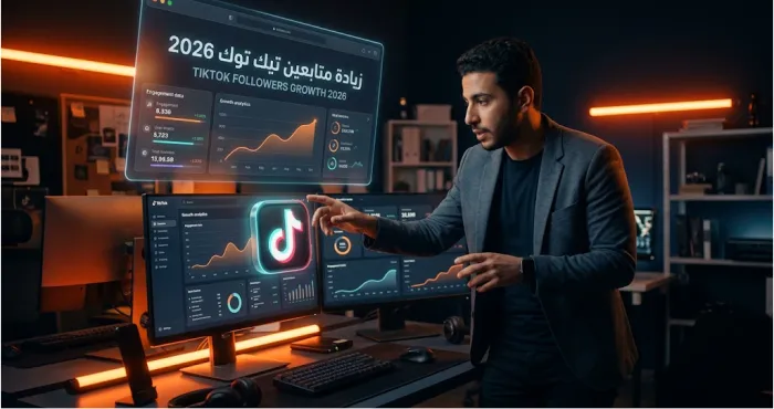 خبير تسويق رقمي يحلل إحصائيات نمو وزيادة متابعين تيك توك 2026 عبر منصة ترنداوي