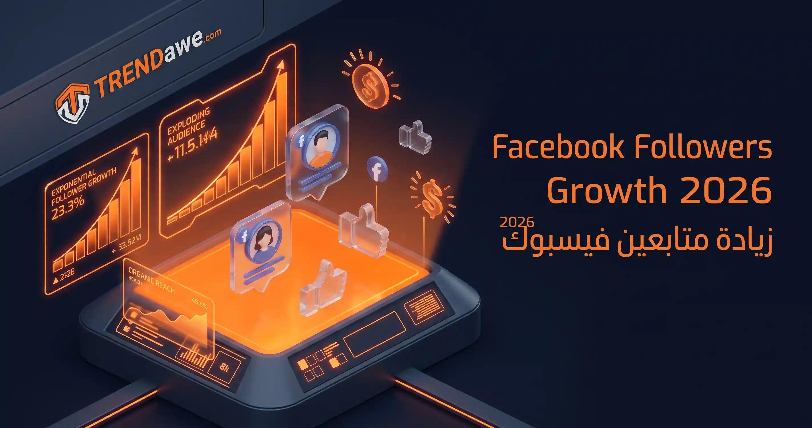 استراتيجيات زيادة متابعين فيسبوك وبناء علامة تجارية قوية مع ترنداوي