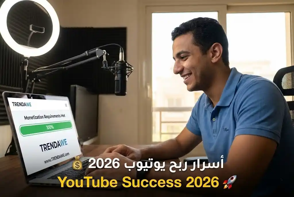 صورة توضح خطوات تحقيق شروط اليوتيوب وزيادة التفاعل والمشتركين بسرعة واحترافية