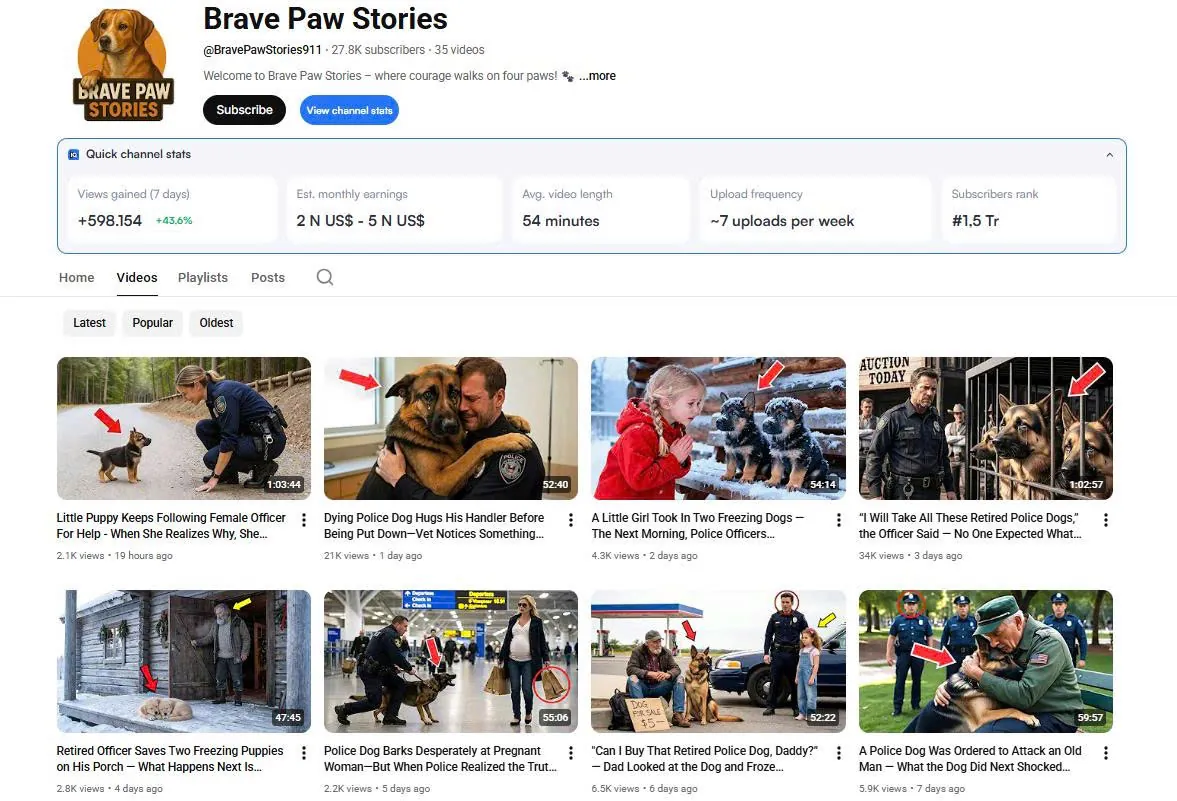 Ngách kể chuyện chó cảnh sát: phân tích Brave Paw Stories