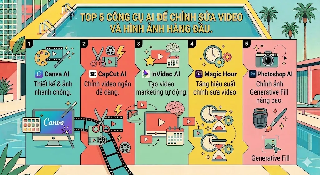 AI chỉnh sửa ảnh, video cho người mới: top 5 công cụ dễ dùng
