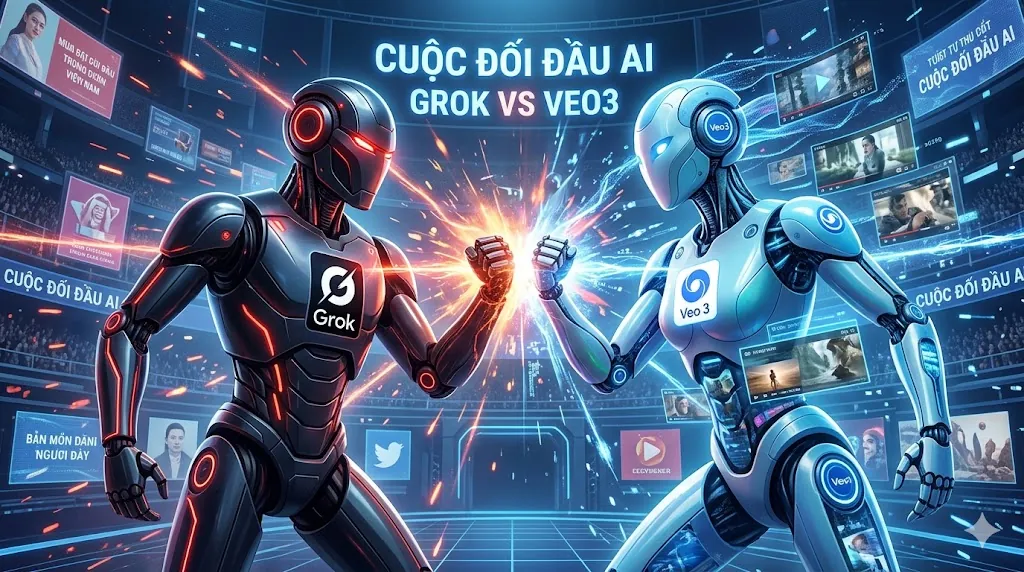 So sánh Veo 3 và Grok AI: nên dùng công cụ nào làm video YouTube?