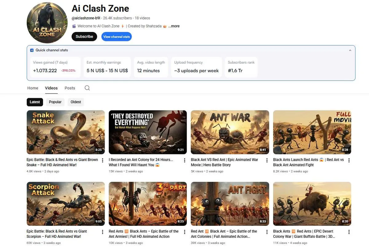 Video trận chiến côn trùng AI: giải mã kênh AI Clash Zone