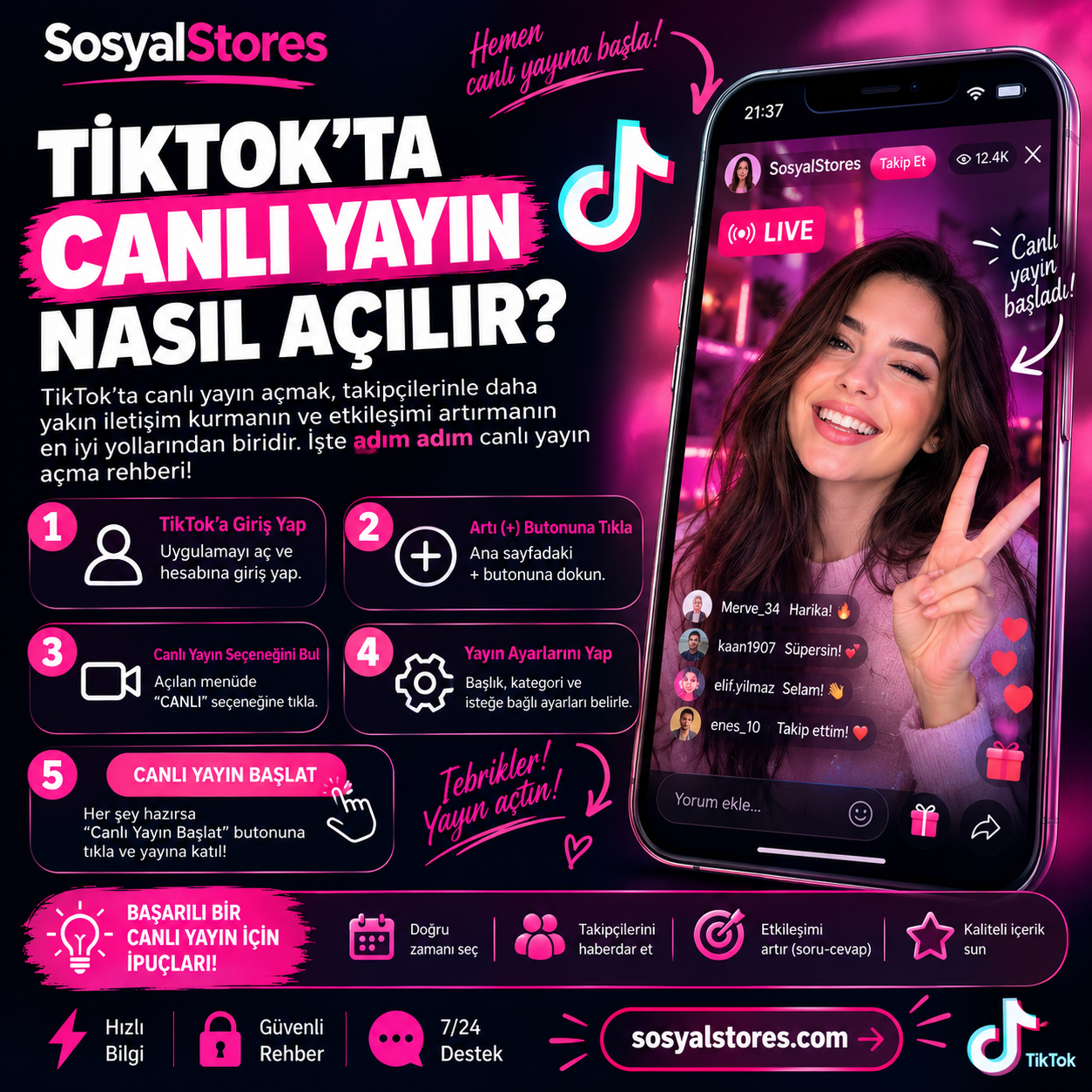 TikTok'ta Canlı Yayın Nasıl Açılır?