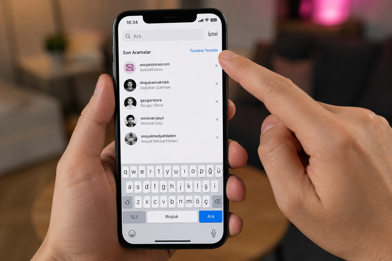 Instagram arama geçmişi nasıl silinir rehberi ve telefondan geçmiş temizleme adımları