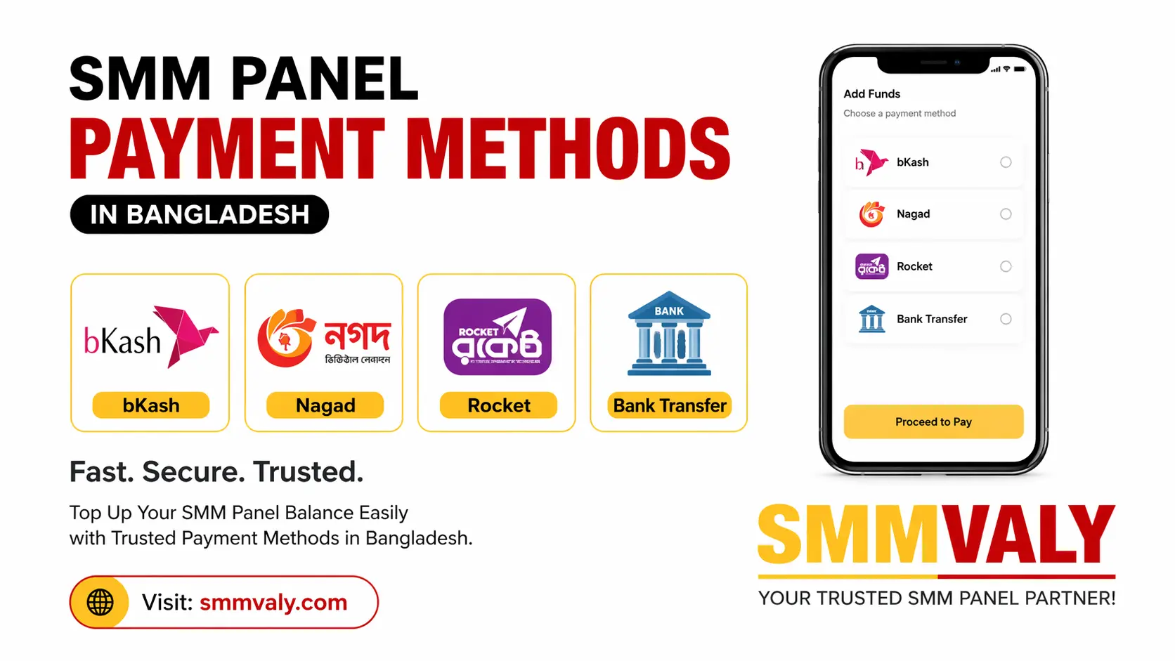SMM Panel Payment Methods in Bangladesh | bKash, Nagad & Rocket Explained 