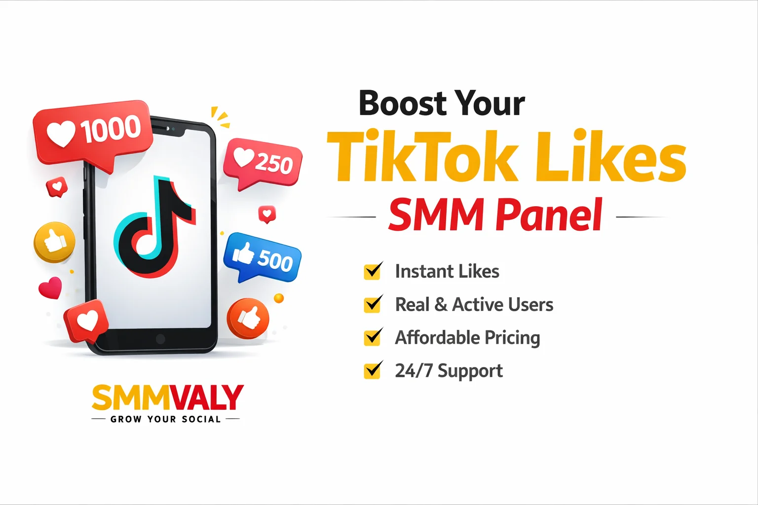 TikTok Likes SMM Panel | Boost TikTok Likes Fast & Improve Engagement