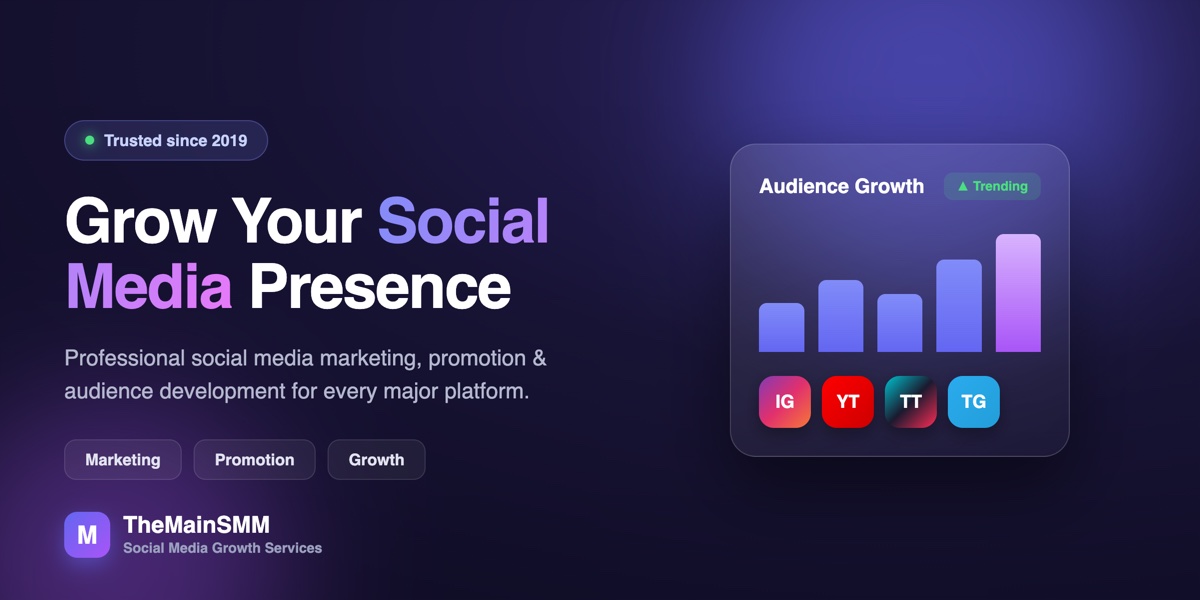 TheMainSMM — Grow Your Social Media Presence with professional social media marketing and promotion services