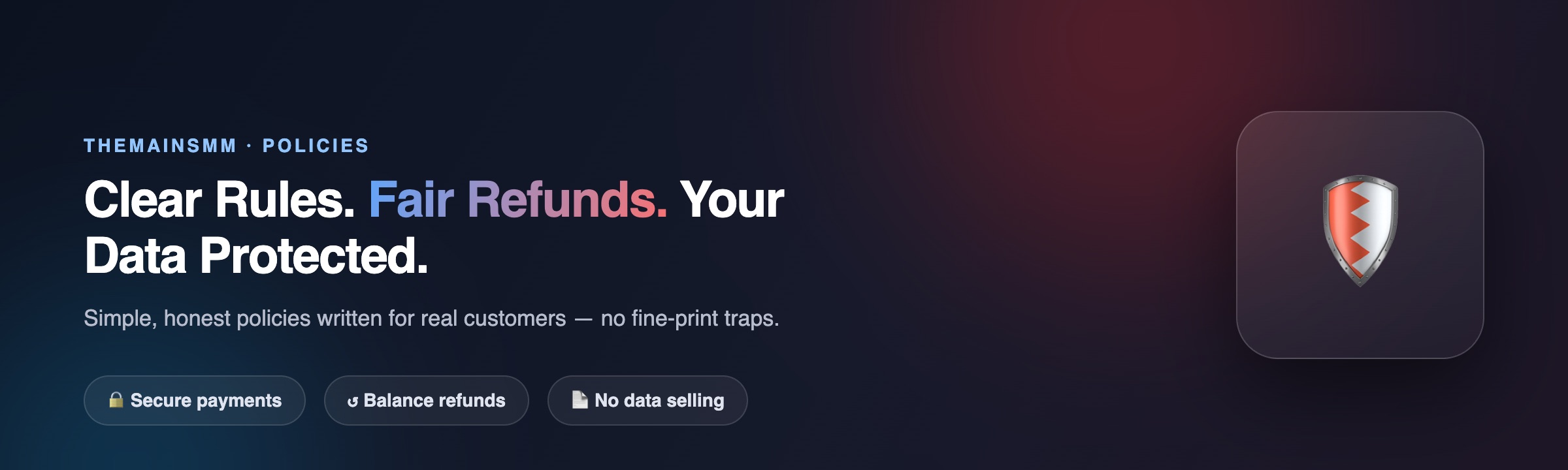 TheMainSMM policies - your data protected
