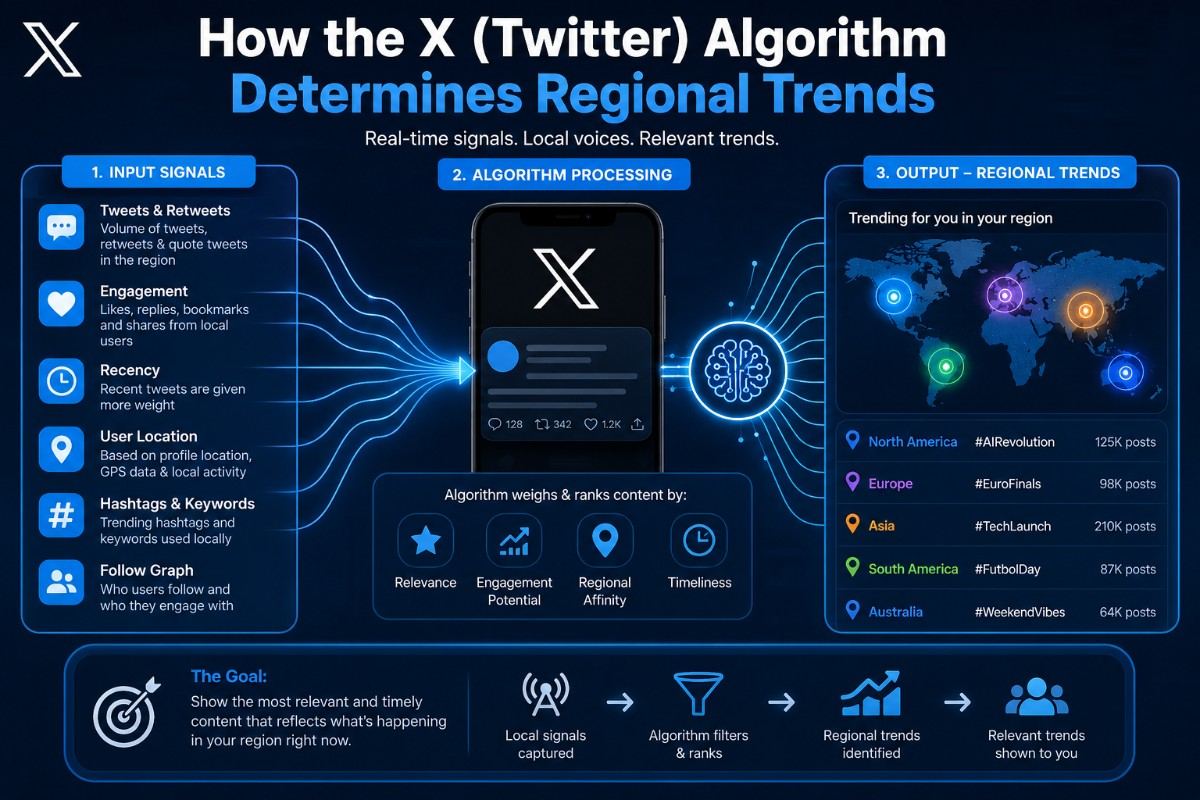 How the X (Twitter) Algorithm Determines Regional Trends