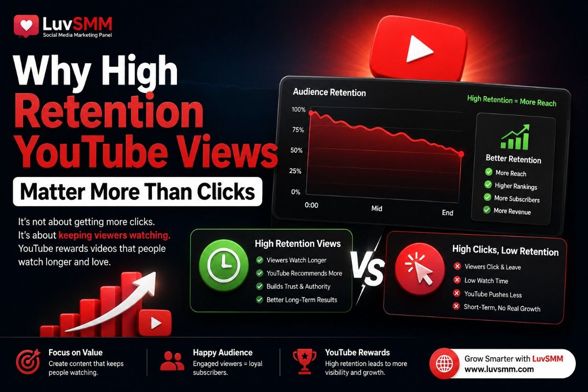 Why High Retention YouTube Views Matter More Than Clicks