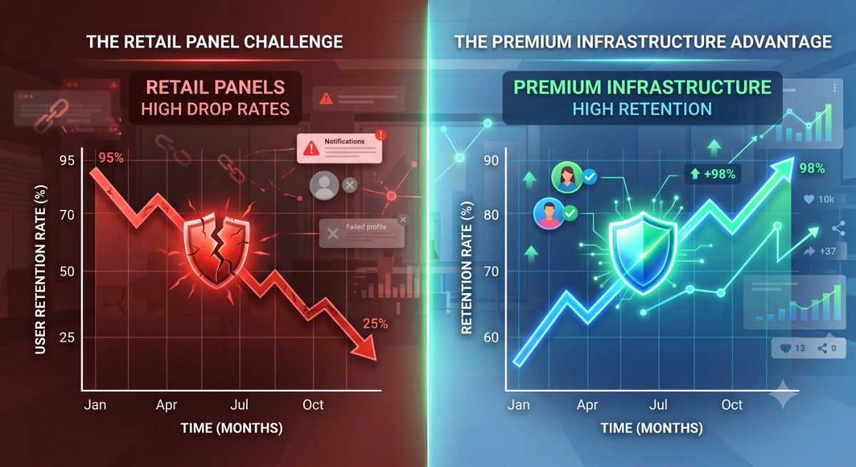 High Retention vs. Drop Rates: Why Your Brand Needs a Premium Instagram Followers Panel