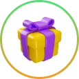 Yellow gift box with purple ribbon representing user-friendly dashboard features - with SmmBazzar