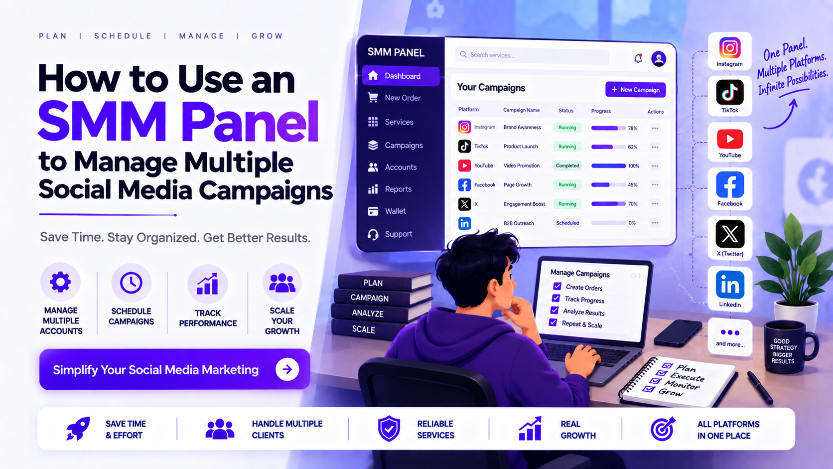 How to Use an SMM Panel to Manage Multiple Social Media Campaigns
