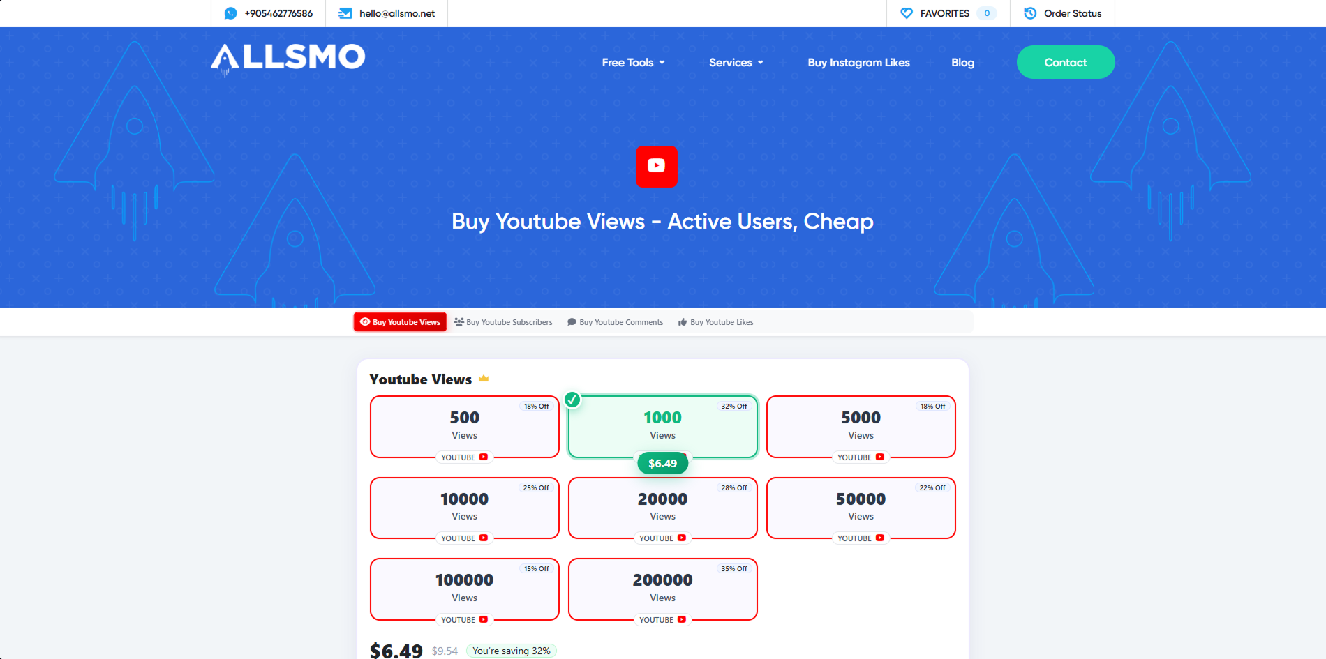 ALLSMO order page