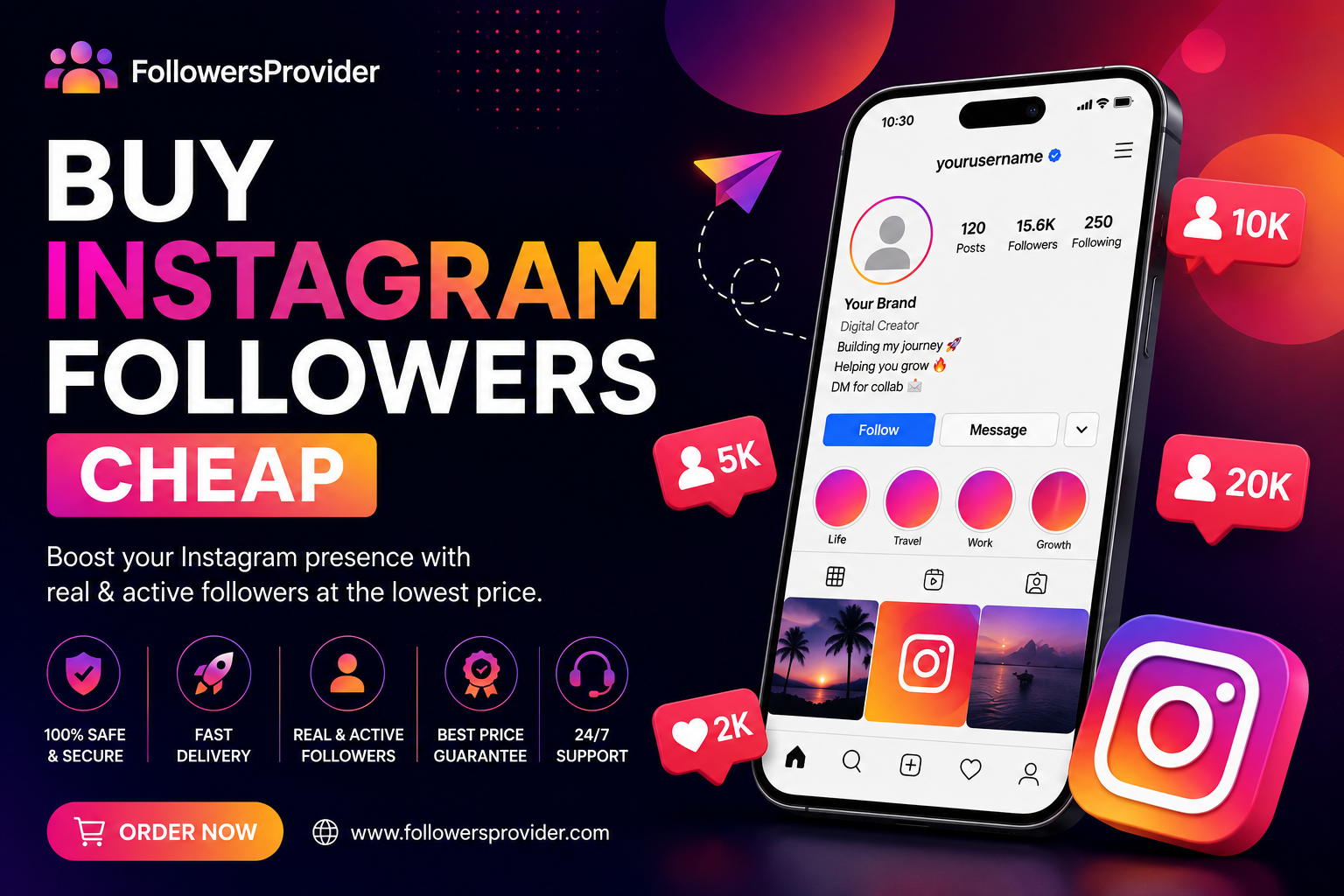 Buy Instagram Followers Cheap in 2026: Safe Growth with FollowersProvider