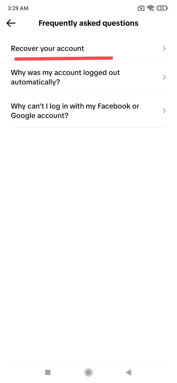 Восстановление аккаунта TikTok