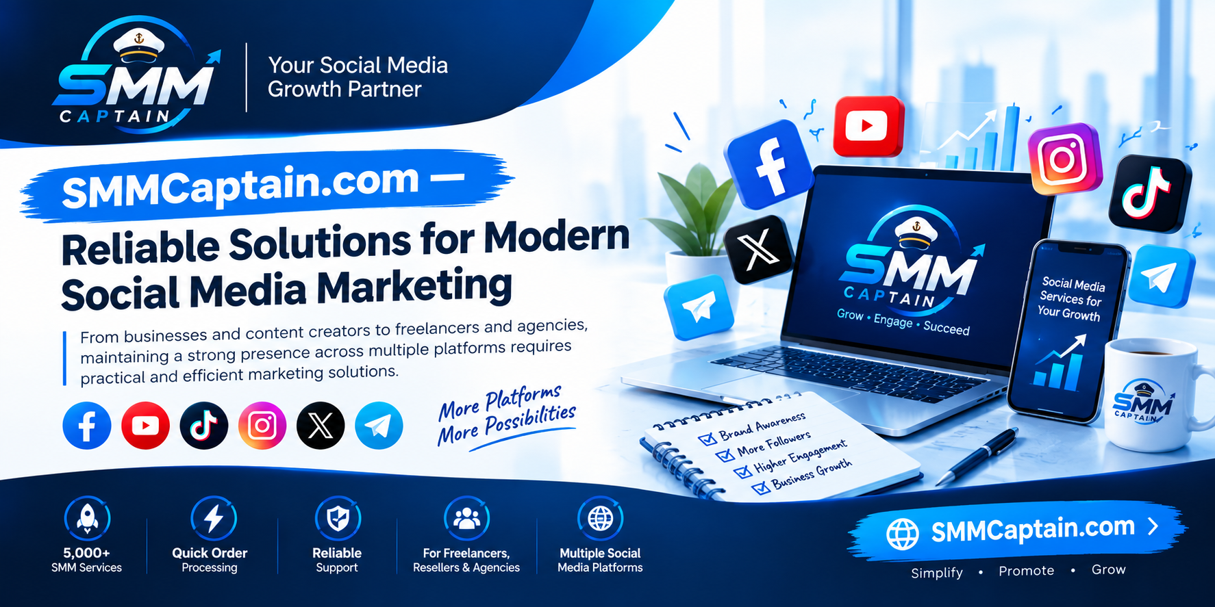 SMMCaptain.com — Reliable Solutions for Modern Social Media Marketing