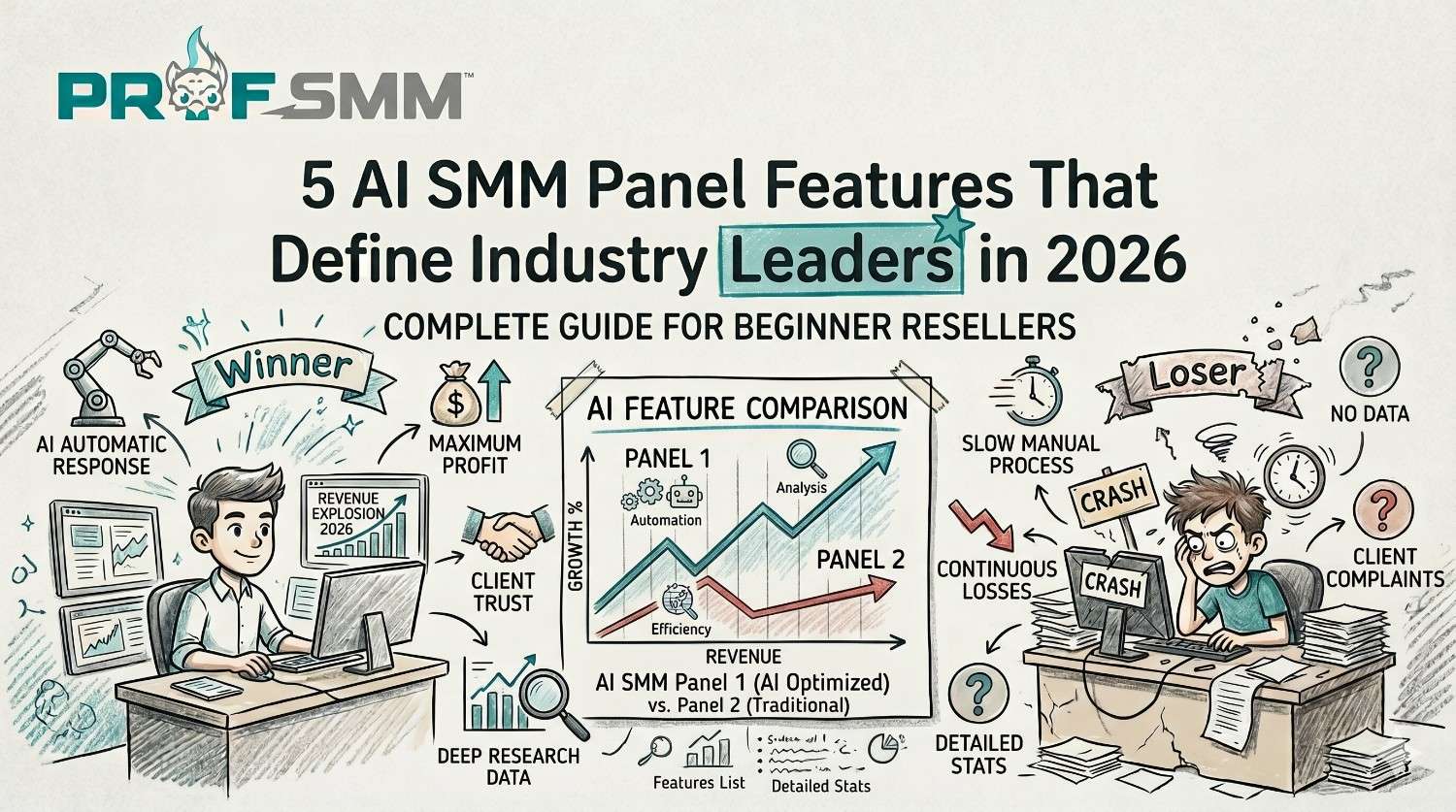5 AI SMM Panel Features for Industry Leaders 2026 - Beginner Reseller Guide by ProfSMM