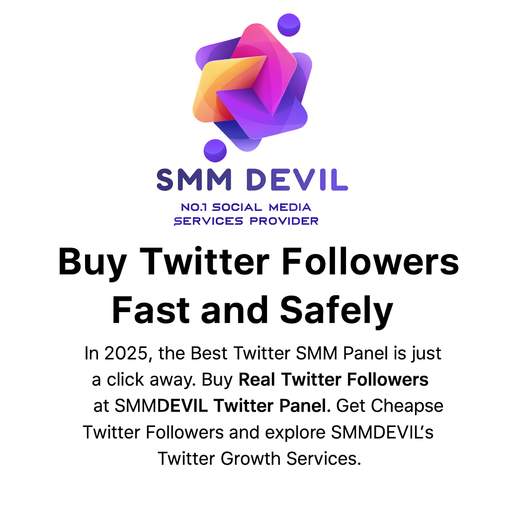 Buy Twitter Followers Fast & Safely | #1 Trusted Twitter SMM Panel – SMMDEVIL SMMDEVIL logo above the text “Buy Twitter Followers Fast and Safely,” promoting the #1 Twitter SMM Panel in 2025 with real, cheap, and high-quality Twitter followers.