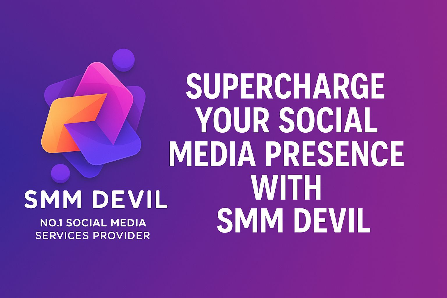 Supercharge Your Social Media Presence with SMM DEVIL Promotional graphic for SMM Devil featuring a red devil mascot giving a thumbs-up, with bold white text that reads 'Supercharge Your Social Media Presence with SMM Devil.' Below are bullet points highlighting features such as fast delivery, authentic engagement, affordable pricing, multi-platform growth, and 24/7 human support. A call-to-action button at the bottom says 'Visit smmdevil.com