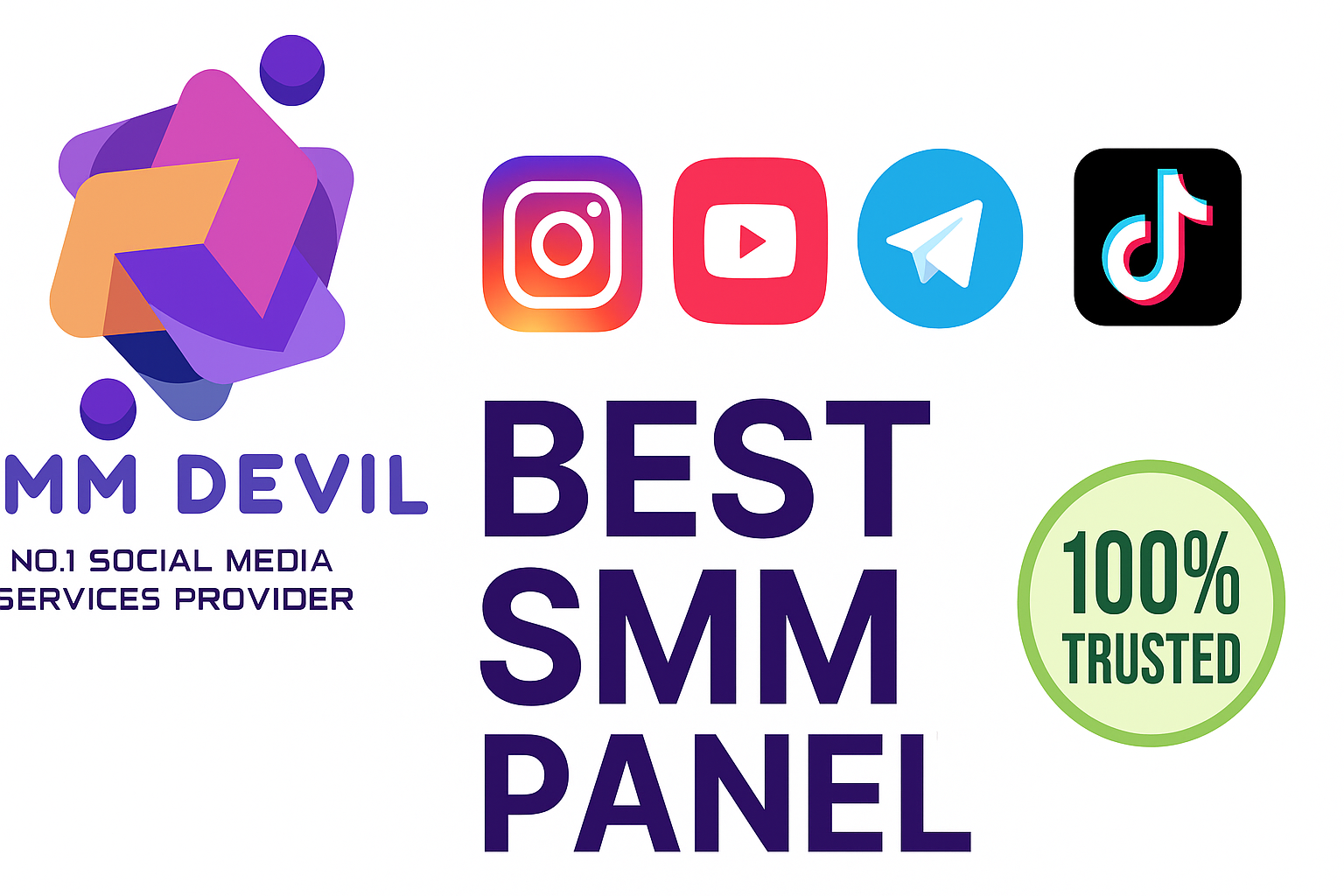 SMMDEVIL: The Best SMM Panel for Social Media Growth in 2025 Promotional banner featuring the SMMDEVIL logo with the tagline