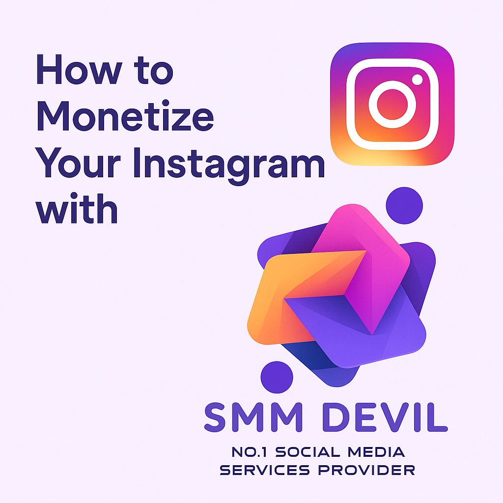 Colorful 3D geometric logo with gradient shapes in purpNo.1 Social Media Services Provider' on a white background
