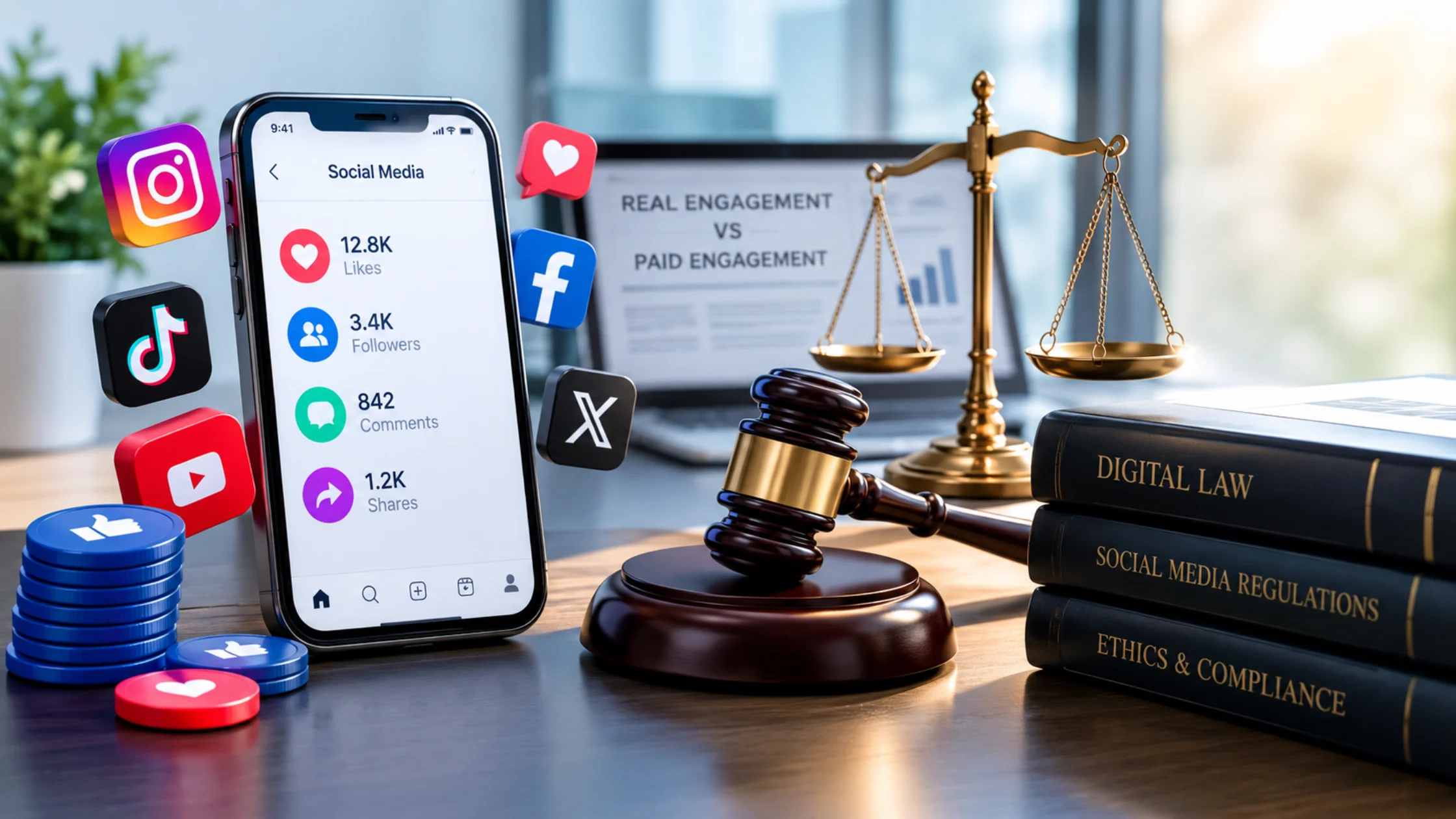 Is Buying Social Media Engagement Legal in 2026 featuring social media analytics dashboard, engagement metrics, SMM panel services, reseller panel tools, likes, followers, views, and global digital marketing growth