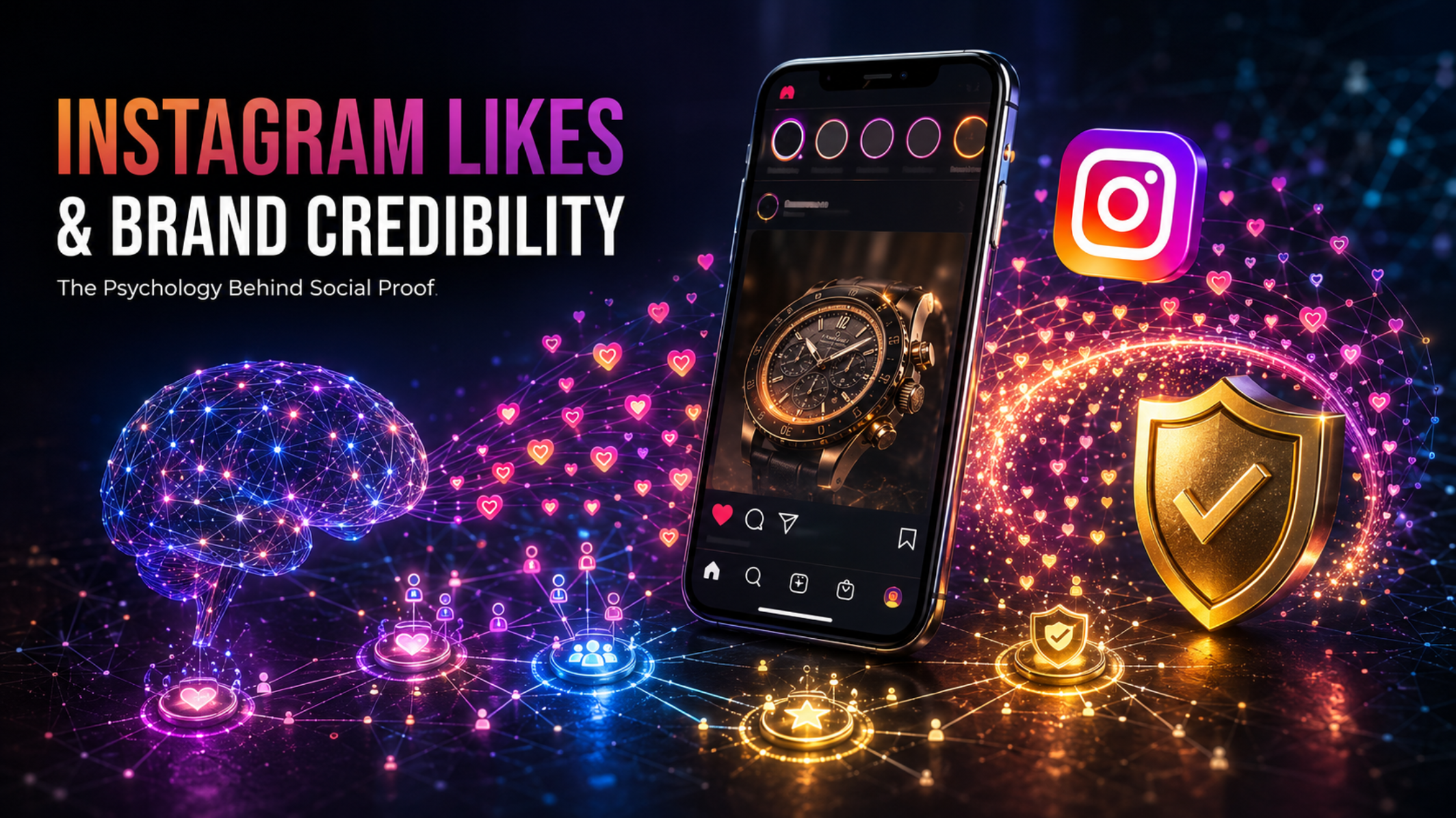 Instagram business profile showing strong engagement, social proof, brand credibility, audience trust, and social media growth in 2026.