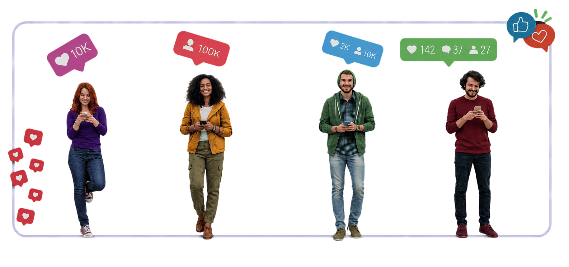 Ilustração do Painel SMM e serviços para redes sociais