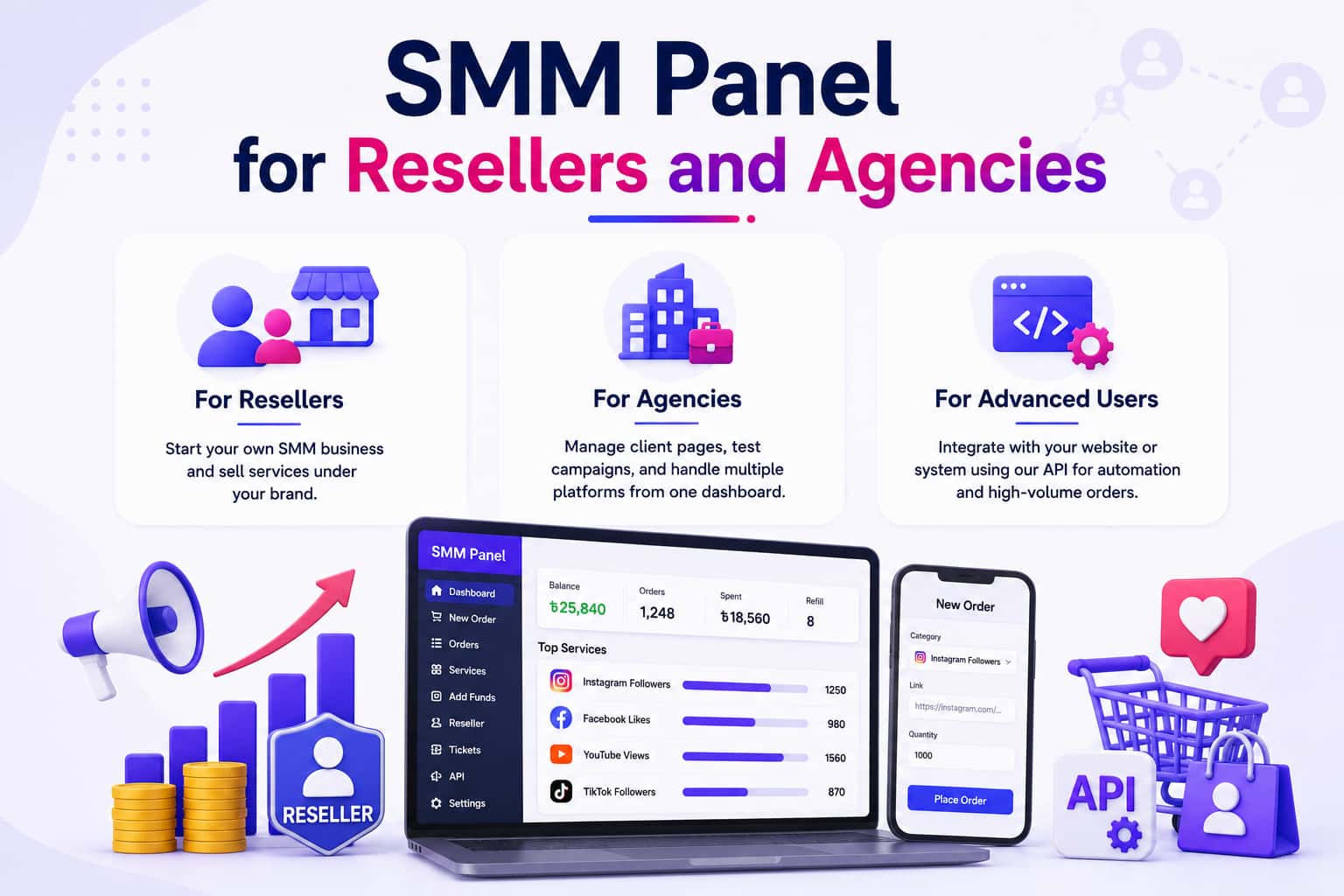 SMM Panel for Resellers and Agencies