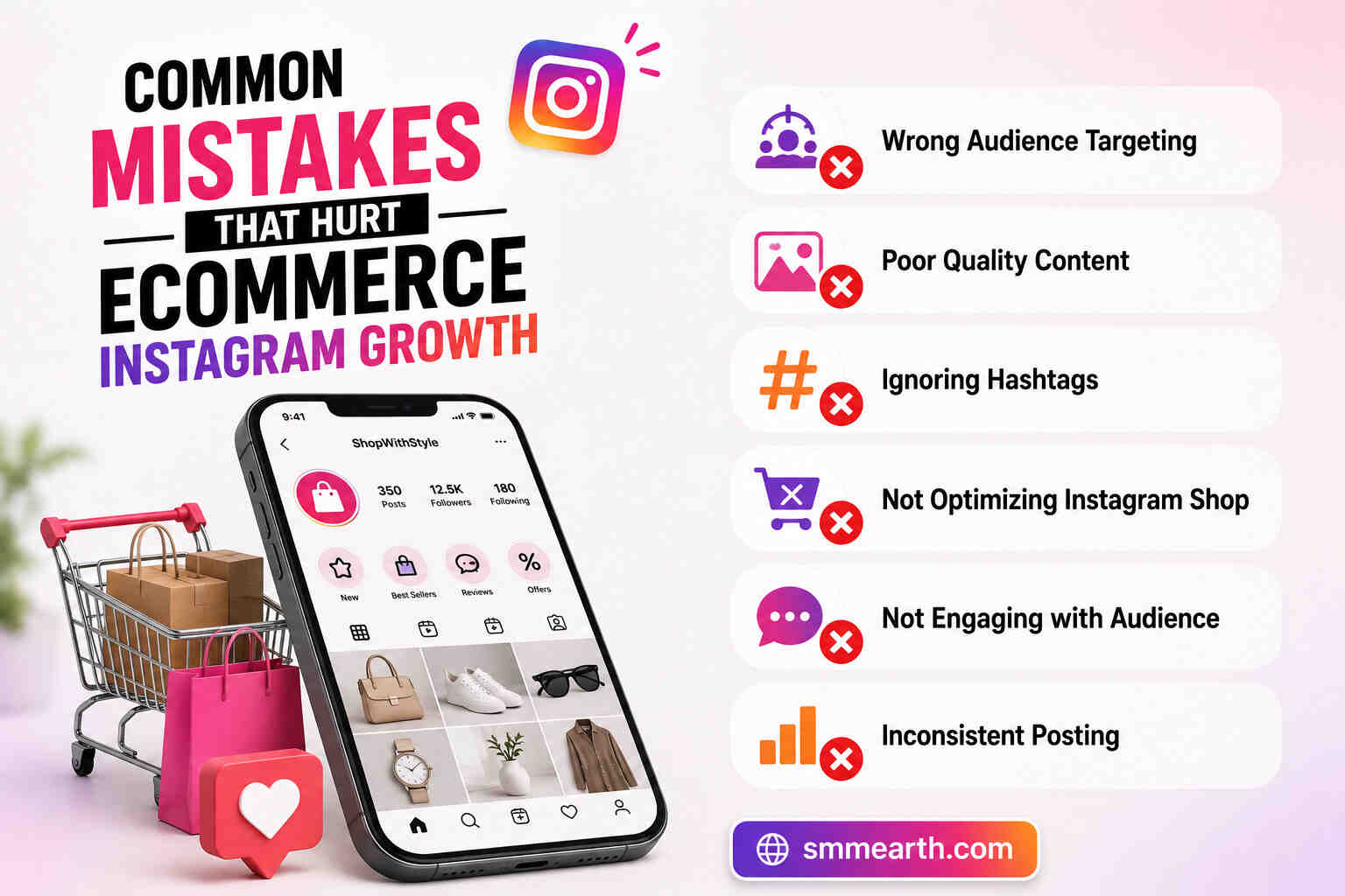 Common Mistakes That Hurt Ecommerce Instagram Growth