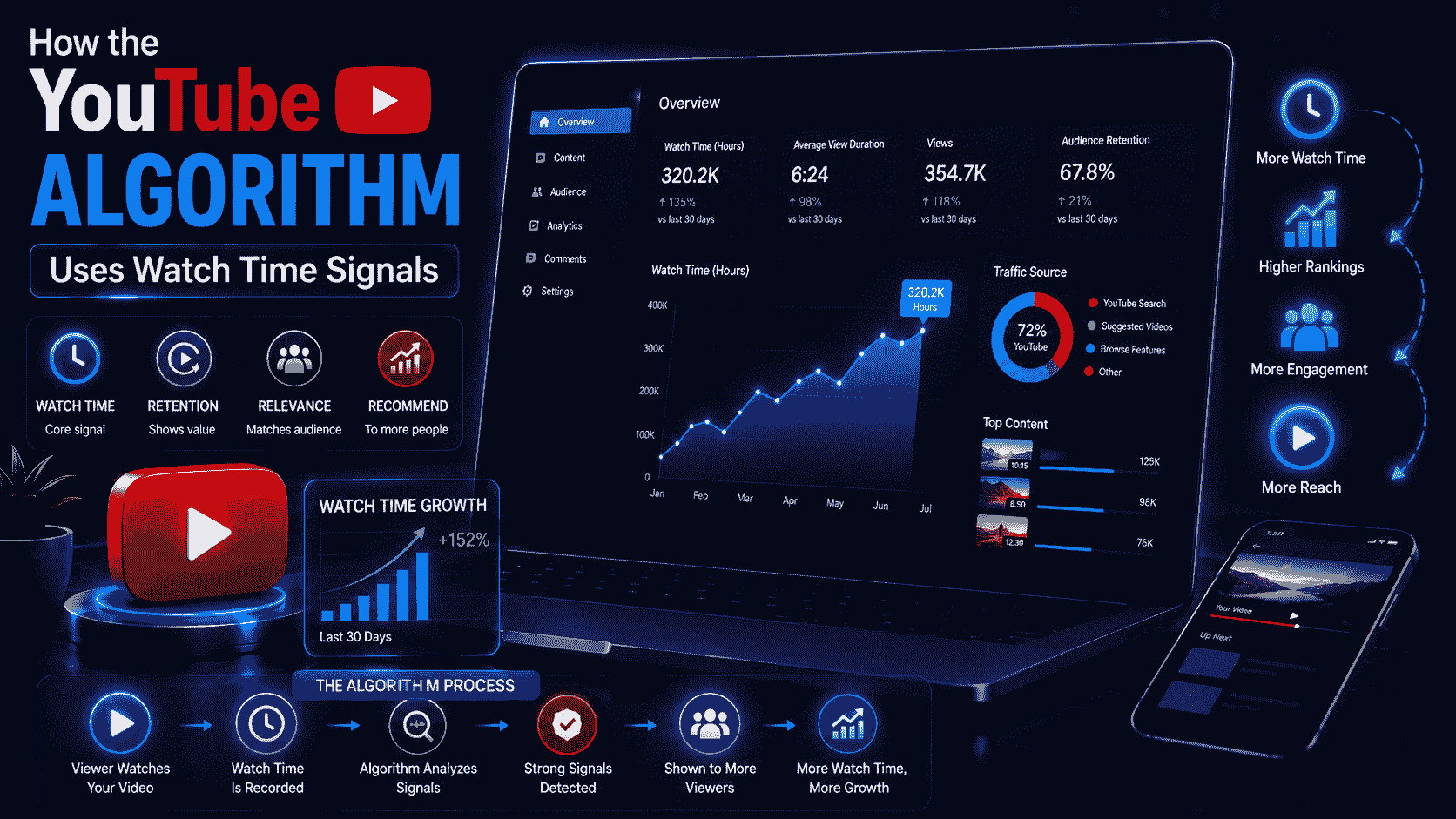 How the YouTube Algorithm Uses Watch Time Signals