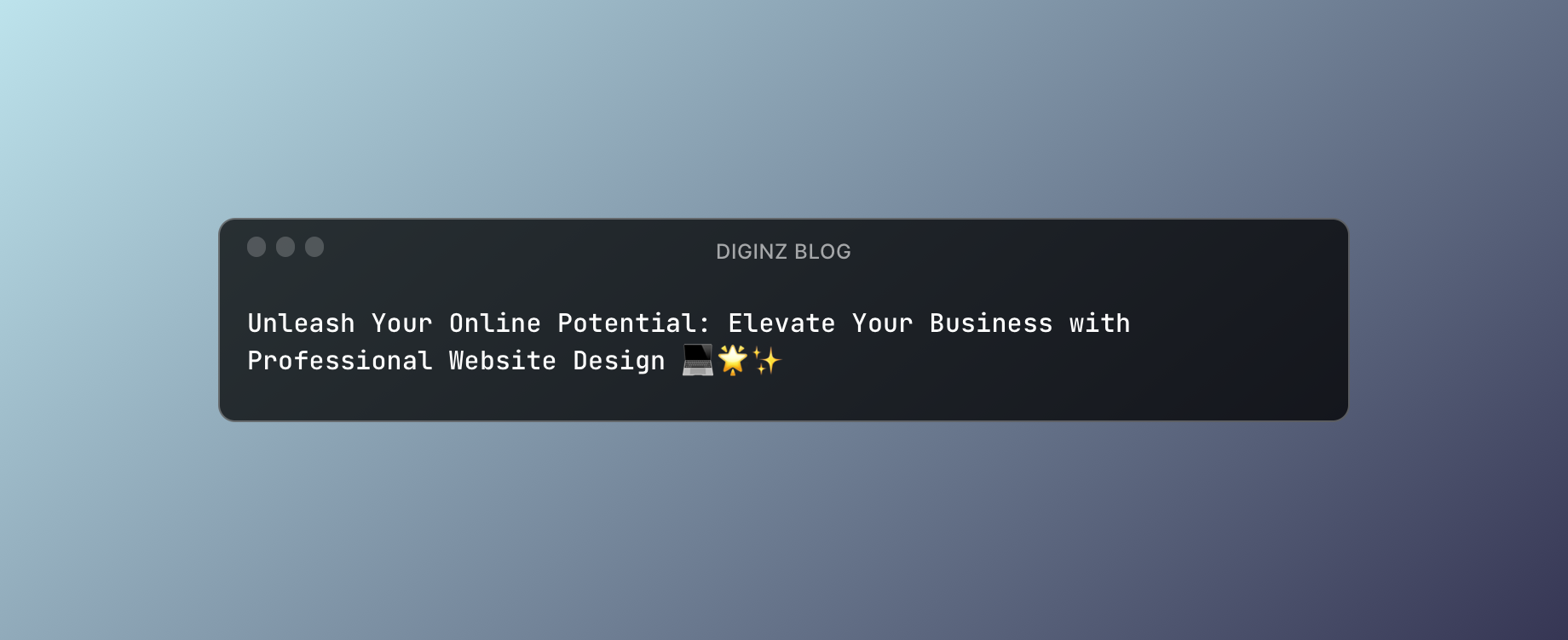 Unleash Your Online Potential: Elevate Your Business with Professional Website Design