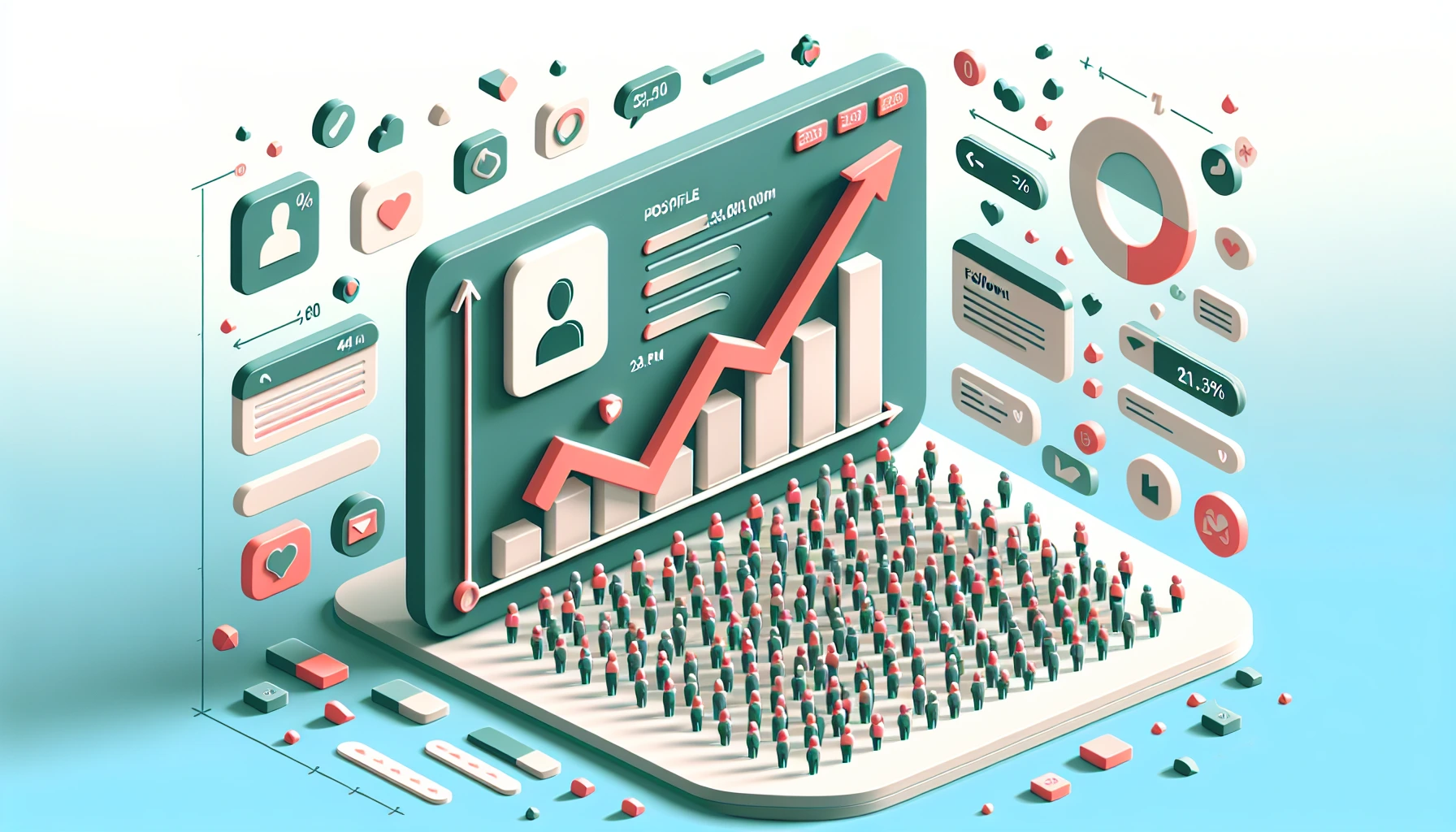เพิ่ม Followers Instagram Growth Isometric